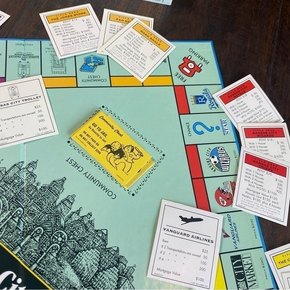 Monopoly Kansas City Edition Official USAopoly Board Game 1997 Missing One Piece - Picture 7 of 16